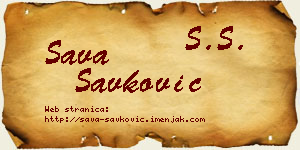 Sava Savković vizit kartica